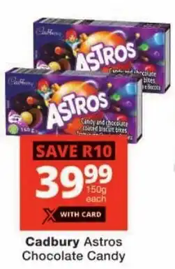 Checkers Cadbury Astros Chocolate Candy offer
