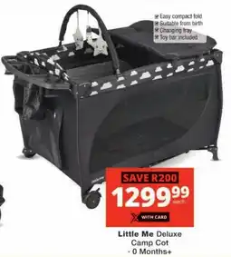 Checkers Little Me Deluxe Camp Cot offer
