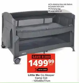 Checkers Little Me Co-Sleeper Camp Cot offer