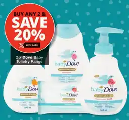 Checkers Dove Baby Toiletry Range offer