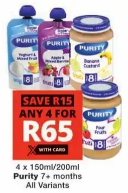 Checkers Purity 7+ months All Variants offer