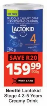 Checkers Nestlé Lactokid Stage 4 3-5 Years Creamy Drink offer