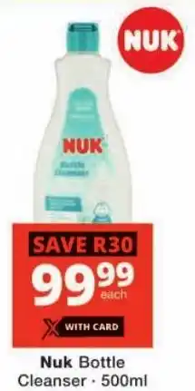 Checkers Nuk Bottle Cleanser offer