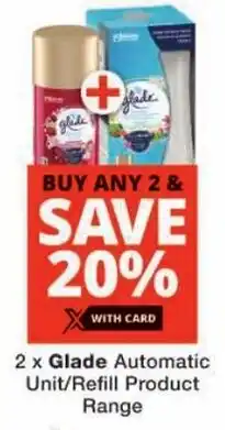 Checkers Glade Automatic Unit/ Refill Product Range offer
