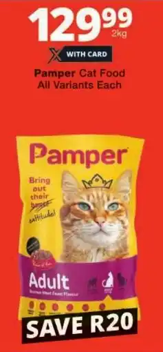 Checkers Pamper Cat Food All Variants offer
