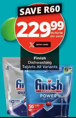 Checkers Finish Dishwashing Tablets All Variants offer