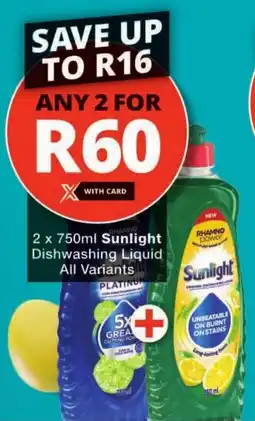 Checkers Sunlight Dishwashing Liquid All Variants offer