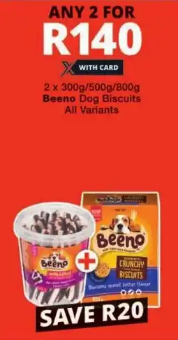Checkers Beeno Dog Biscuits All Variants offer