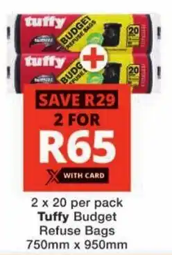 Checkers Tuffy Budget Refuse Bags offer