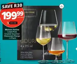 Checkers Maison Forine Lead-Free Crystal Gourmet Glassware Range offer