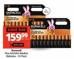 Checkers Duracell Plus AA/ AAA Alkaline Batteries offer