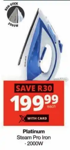 Checkers Platinum Steam Pro Iron offer