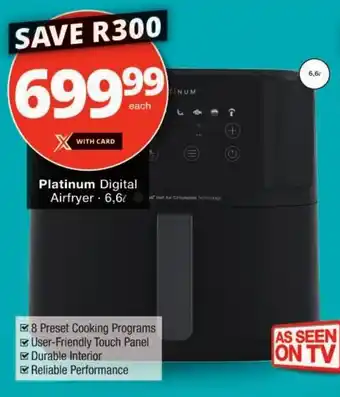 Checkers Platinum Digital Airfryer offer