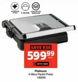 Checkers Platinum 4-Slice Panini Press offer