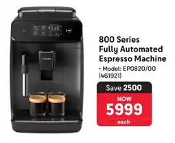 Makro Philips 800 Series Fully Automated Espresso Machine offer