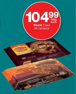Checkers Osem Cake All Variants offer