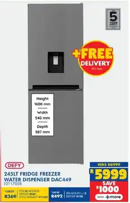 Russells Defy fridge freezer water dispenser offer