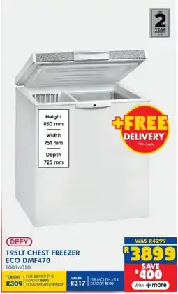 Russells Defy chest freezer eco offer