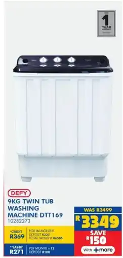 Russells Defy twin tub washing machine offer