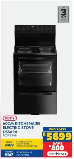 Russells Defy kitchenaire electric stove offer