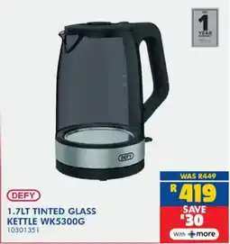 Russells Defy tinted glass kettle offer