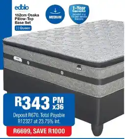 OK Furniture Edblo Osaka Pillow-Top Base Set offer