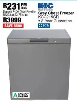 OK Furniture KIC Grey Chest Freezer offer