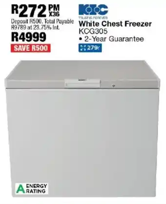 OK Furniture KIC White Chest Freezer offer