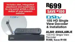 OK Furniture DStv 10S HD Single View Decoder & Installation offer