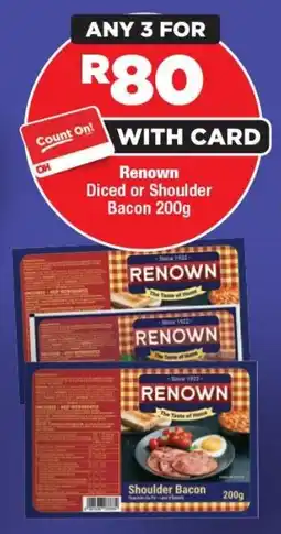 OK Foods Renown Diced or Shoulder Bacon offer