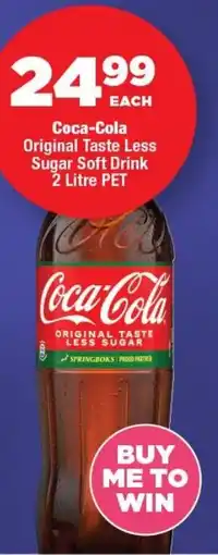 OK Foods Coca-Cola Original Taste Less Sugar Soft Drink offer