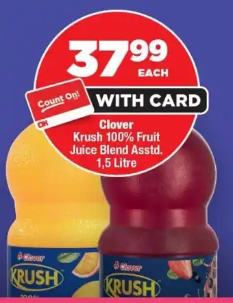OK Foods Clover Krush 100% Fruit Juice Blend offer