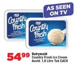 OK Foods Dairymaid Country Fresh Ice Cream Tub offer