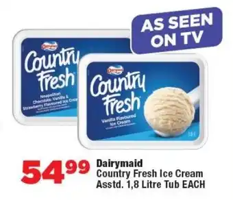 OK Foods Dairymaid Country Fresh Ice Cream Tub offer