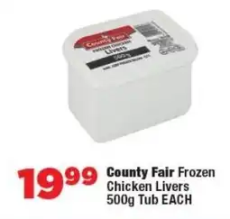 OK Foods County Fair Frozen Chicken Livers Tub offer