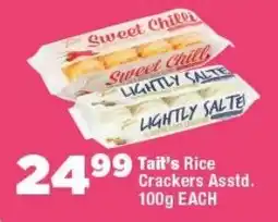 OK Foods Tait's Rice Crackers offer