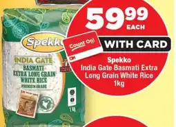 OK Foods Spekko India Gate Basmati Extra Long Grain White Rice offer