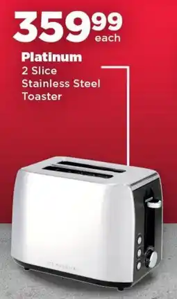 OK Foods Platinum 2 Slice Stainless Steel Toaster offer