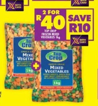 Top Crop Frozen Mixed Vegetables 1kg