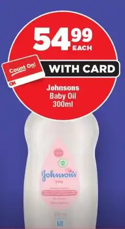OK Foods Johnson's Baby Oil offer
