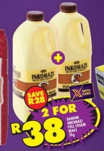 Shoprite Danone Inkomazi Full Cream Maas 2kg offer