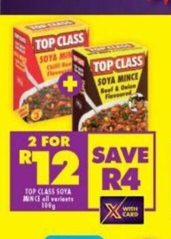 Shoprite Top Class Soya Mince All Variants 100g offer