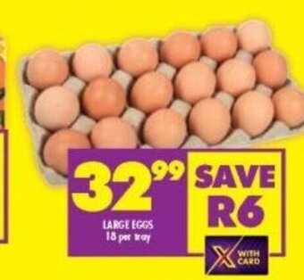 Shoprite Large Eggs 18 per tray offer
