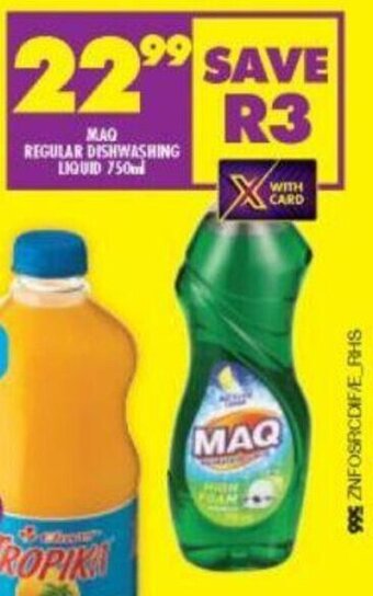 Shoprite Maq Regular Dishwashing Liquid 750ml offer