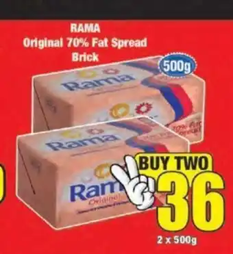 Boxer Rama original 70% Fat Spread Brick 2x500g offer