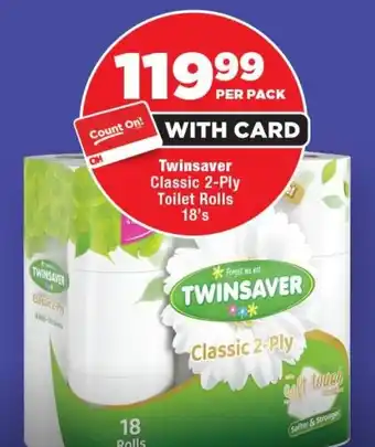 OK Foods Twinsaver Classic 2-Ply Toilet Rolls offer