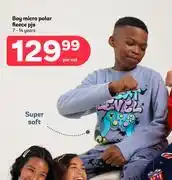 PEP Boy Micro Polar Fleece Pjs 7-14 Years-Per Set offer