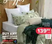 PEP SB Microfiber Printed Duvet Cover (Priced From) offer
