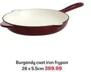 PEP Burgandy Cast Iron Frypan 26 x 5.5cm offer
