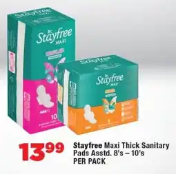OK Foods Stayfree Maxi Thick Sanitary Pads offer